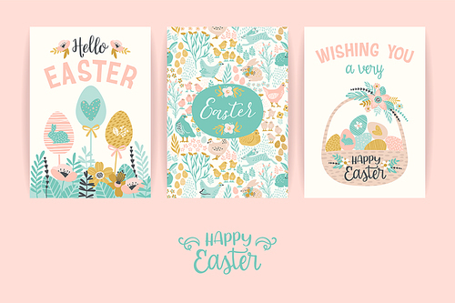 Happy Easter. Vector templates