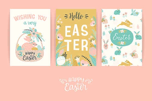 Happy Easter. Vector templates