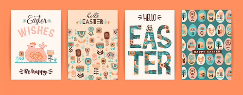 Happy Easter. Vector templates for card, poster, flyer and other users. Design element.