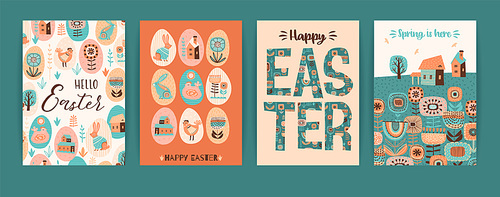 Happy Easter. Vector templates for card, poster, flyer and other users. Design element.