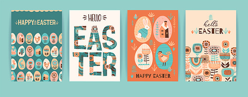 Happy Easter. Vector templates for card, poster, flyer and other users. Design element.