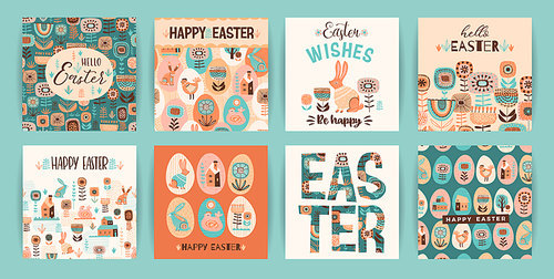 Happy Easter. Vector templates for card, poster, flyer and other users. Design element.