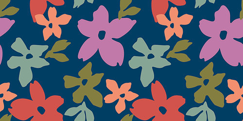 Abstract gentle seamless pattern with flowers. Modern design for paper, cover, fabric, interior decor and other use.