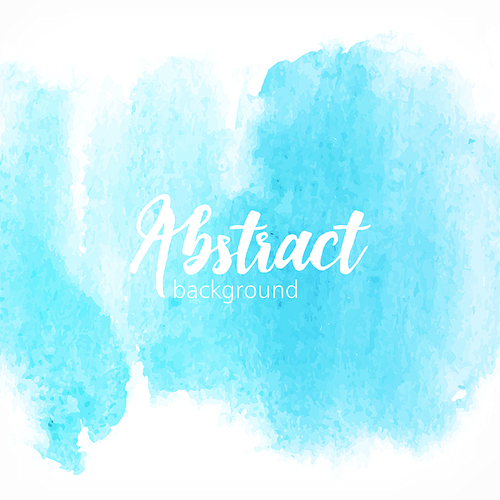 Abstract watercolor stains, blue color. Creative realistic background with place for text