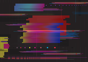 Glitch abstract background, Glitched horizontal stripes. Colorful digital signal error.