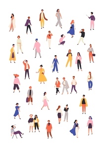 People in fashionable clothes flat vector illustrations set. Stylish male and female models isolated design elements on white background. Fashion photographer, modern girls characters collection