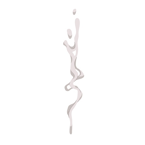 Smoke, fume trail. Steam flow. Spraying gas track, rising up. Cigarette, pipe effect. Thin straight liquid silhouette. Dust sprinkle. Flat vector illustration isolated on white .