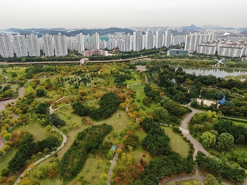 도시 공원 풍경 사진