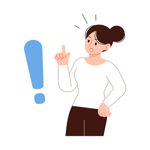 놀라는 여자