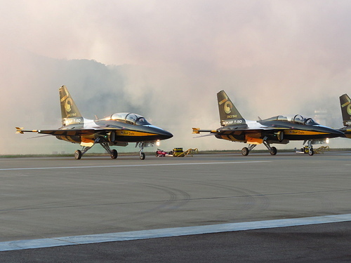 대한민국 공군 블랙이글스 에어쇼팀의 엔진시동
