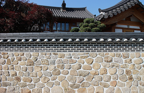 옛날 전통과 문화가 있는 한국 건축물