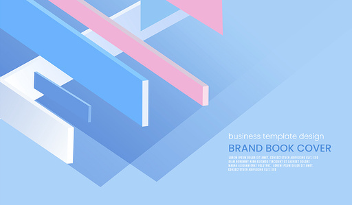 Flat Abstract Shape Business Template Design