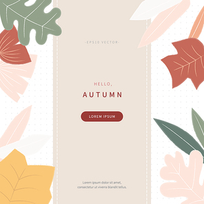 simple scandinavian style background of autumn concept collage