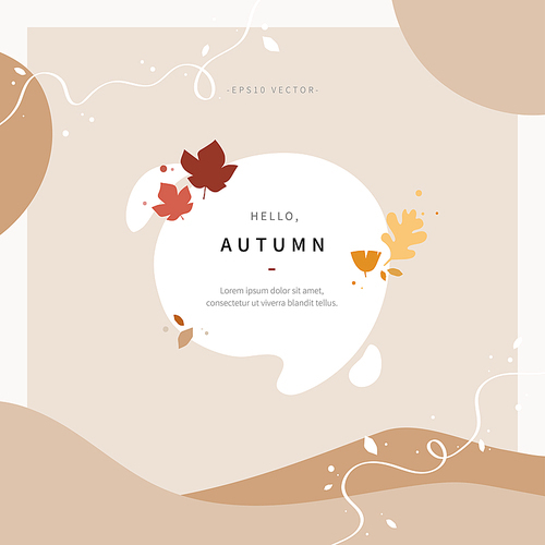 simple scandinavian style background of autumn concept collage
