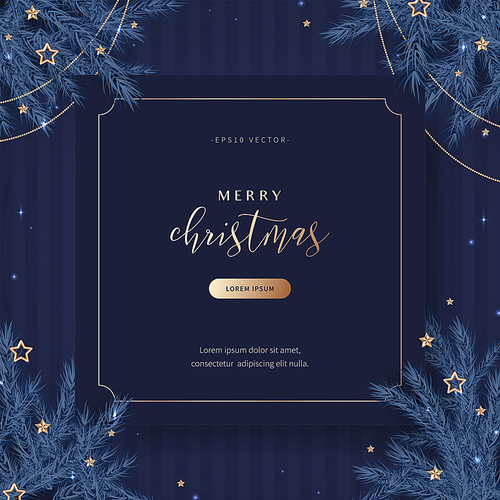 holiday concept banner composed of elements of christmas graphic sources