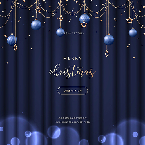 holiday concept banner composed of elements of christmas graphic sources