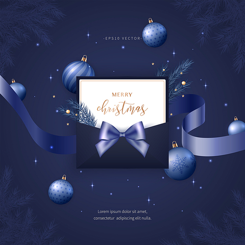 holiday concept banner composed of elements of christmas graphic sources