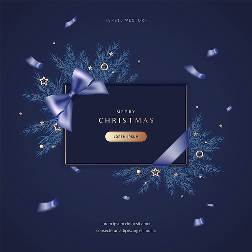 holiday concept banner composed of elements of christmas graphic sources