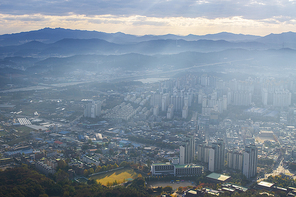 부천 소래산 정상에서 바라본 풍경