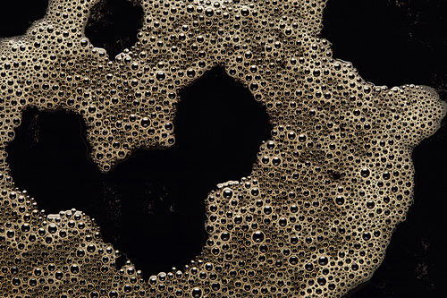 texture with  coffee and foam with bubbles