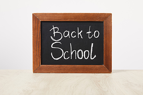chalkboard with back to school words isolated on white