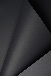 close-up view of blank black textured paper background
