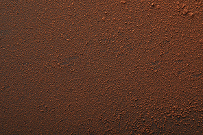 full frame of tasty cocoa powder on surface