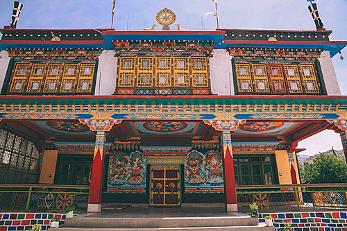 monumental ancient building in Leh city, Indian Himalayas