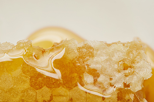 background of delicious textured Honeycomb isolated on beige