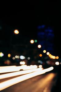 colorful bokeh lights of night city as background