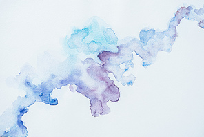 abstract texture with blue and purple watercolor blots