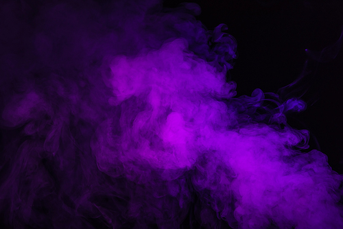 purple spiritual smoke on black background