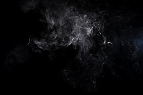 abstract background with grey steam on black