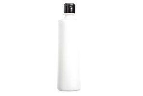 Studio shot of shampoo bottle isolated on white