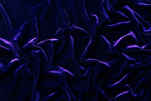 top view of stylish dark violet velvet textile as background