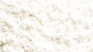 full frame of white cotton wool as background