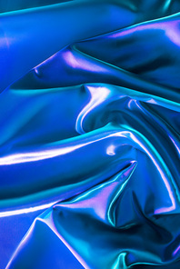 blue and turquoise shiny satin fabric background