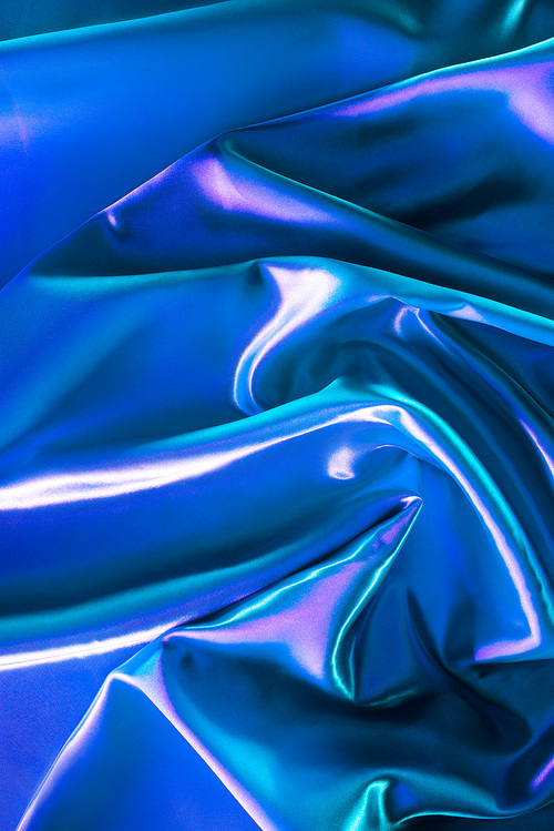 blue and turquoise shiny satin fabric background