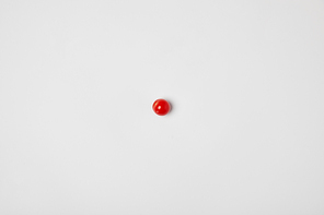 top view of cherry tomato on grey background