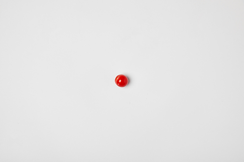 top view of cherry tomato on grey background