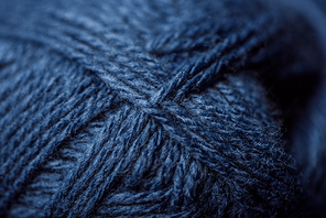 full frame of blue yarn texture as background