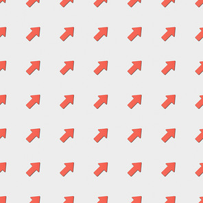 collage of diagonal red pointers on grey background| seamless background pattern