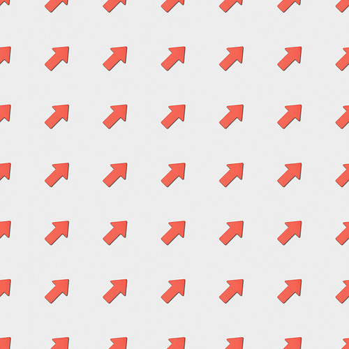 collage of diagonal red pointers on grey background| seamless background pattern