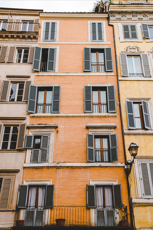 bottom view of buildings at Navona square in Rome, Italy
