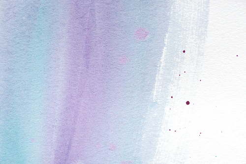 abstract violet and blue watercolor painting on white paper