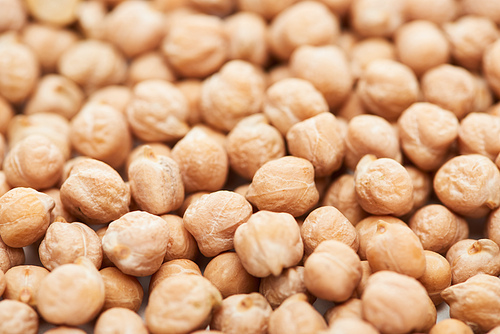 close up view of unprocessed organic chickpea