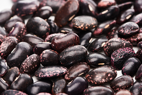 close up view of unprocessed organic black beans