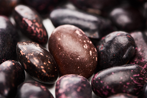 close up view of raw organic black beans