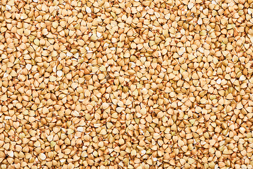 top view of uncooked organic buckwheat groat
