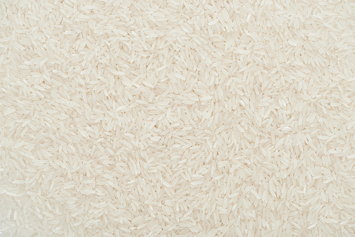 top view of raw organic white rice